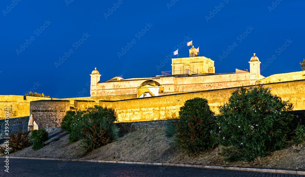 Santa Luzia Fort in Elvas at night - Alentejo, Portugal