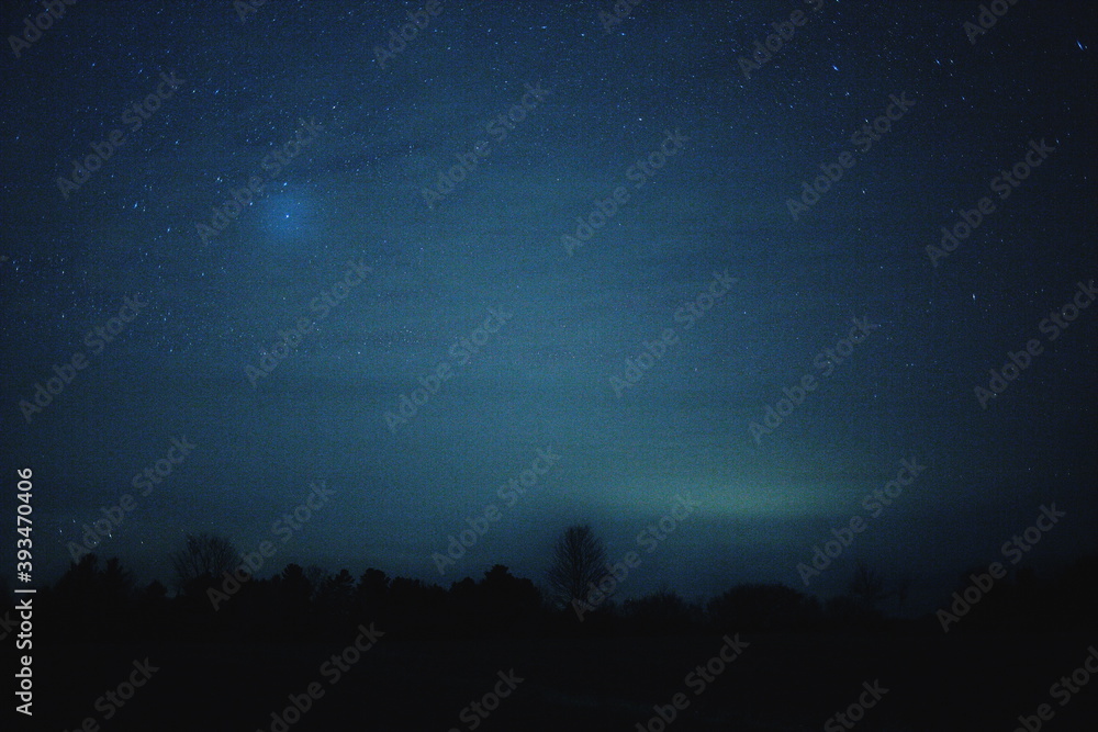 Astrophotography image taken in Ontario, Canada. Photo of the stars in the night sky during the autumn season.