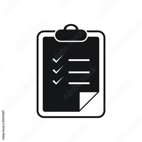 Clipboard, online survey, report, checklist, vector illustration