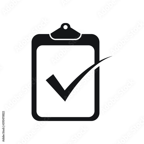 Clipboard, online survey, report, checklist, vector illustration