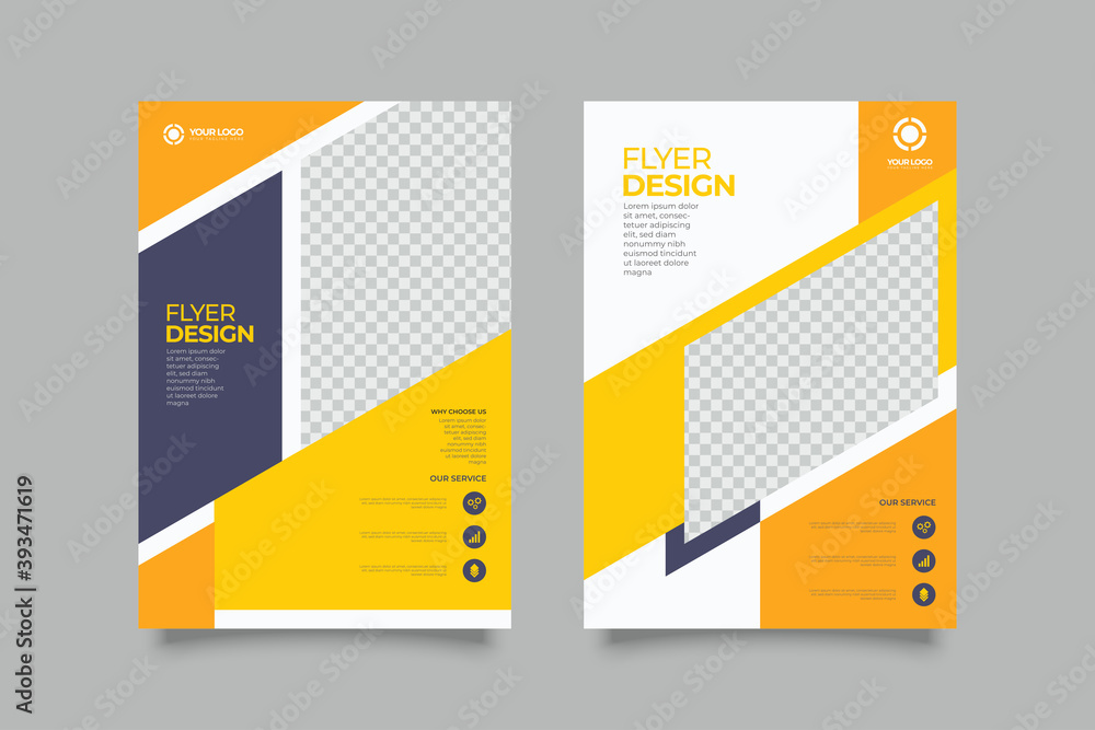 Flyer design. Business brochure template. Annual report cover. Booklet for education, advertisement, presentation, magazine page. a4 size vector illustration