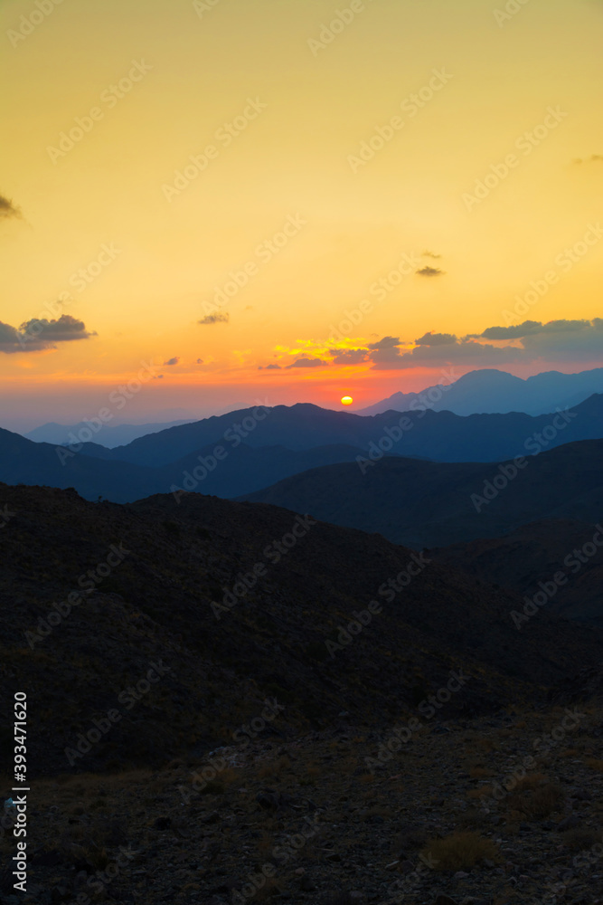 Obraz premium mountain sunset