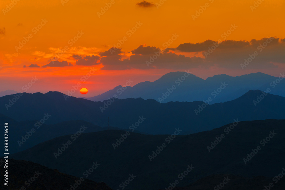 Fototapeta premium mountain sunset