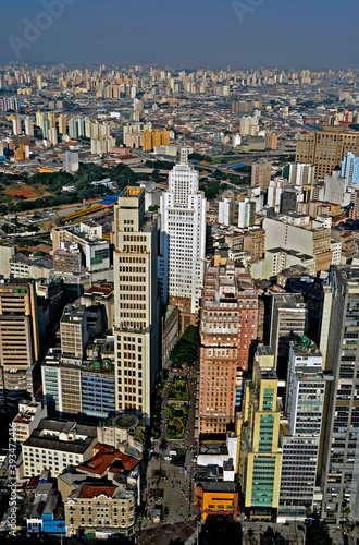 Vista aérea do centro histórico. São Paulo. Brasil