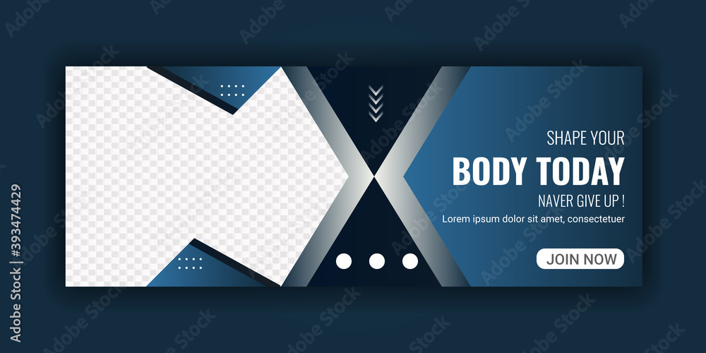 Cover Photo Format Social Media Facebook Cover Photo Template design. Stock Vector | Adobe ...