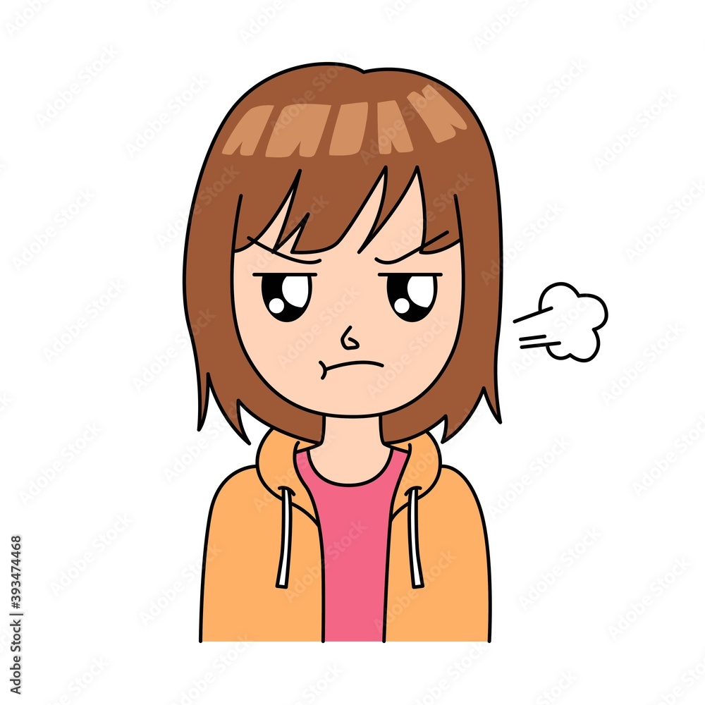 Cute girl angry Cute girl angry