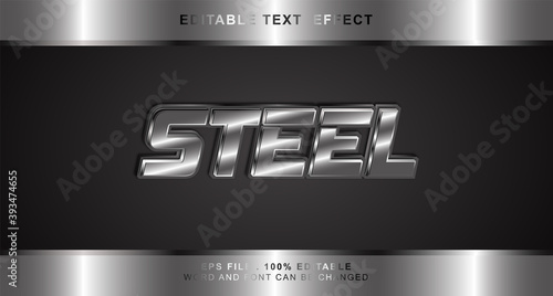 steel text effect editable