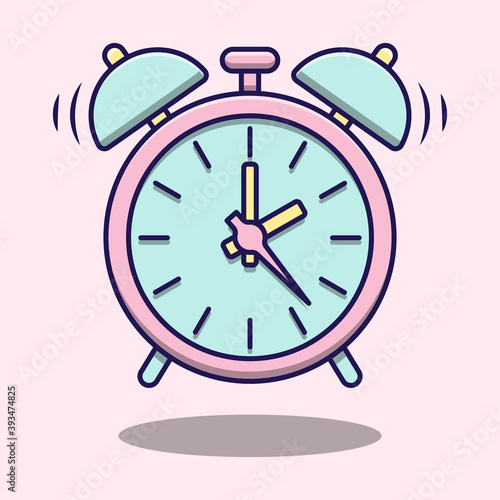 Cute minimal pink alarm clock