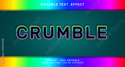 crumble text effect editable