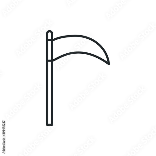 scythe farming icon vector illustration