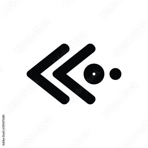Black solid icon for previously