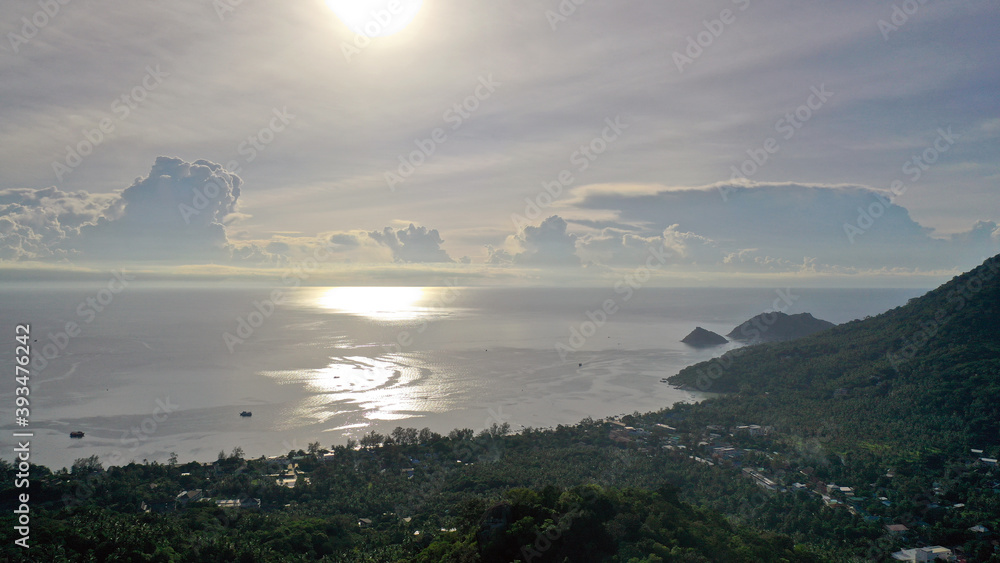 Aerial drone view over the paradise diving island of Koh Tao in the Gulf of Thailand Aerial drone view over the paradise diving island of Koh Tao in the Gulf of Thailand