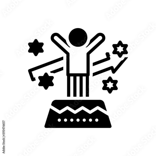 Black solid icon for motivation