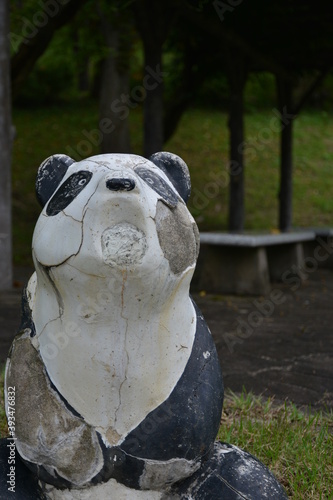 公園のパンダのオブジェ