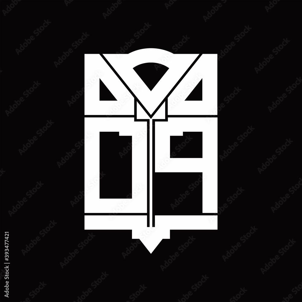 DP Logo monogram with shield emblem shape design template DP Logo monogram with shield emblem shape design template