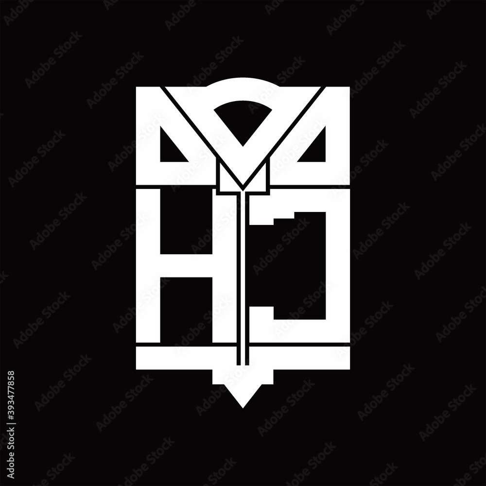 HC Logo monogram with shield emblem shape design template HC Logo monogram with shield emblem shape design template