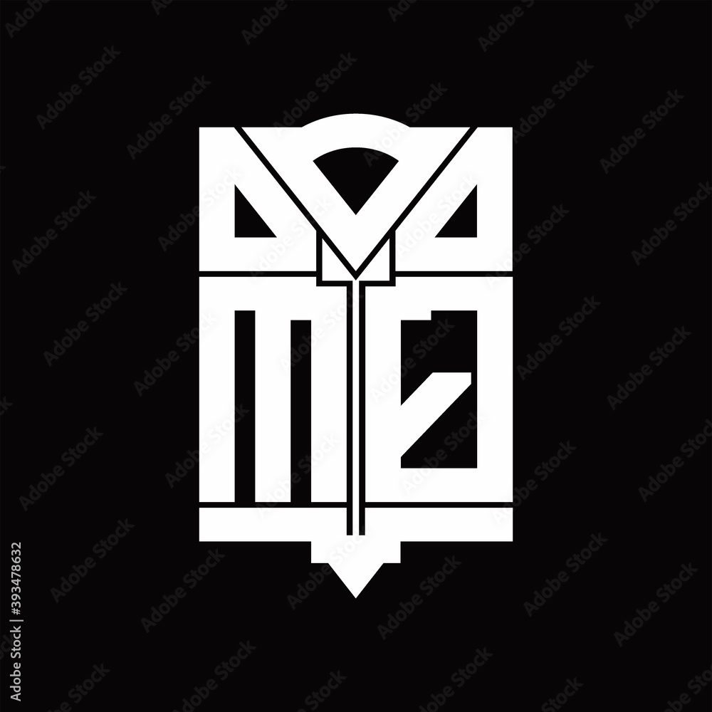 MQ Logo monogram with shield emblem shape design template MQ Logo monogram with shield emblem shape design template