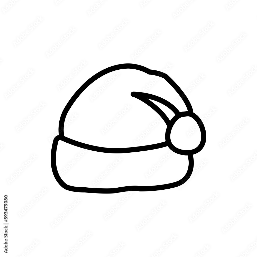 santa hat line icon design vector template santa hat line icon design vector template