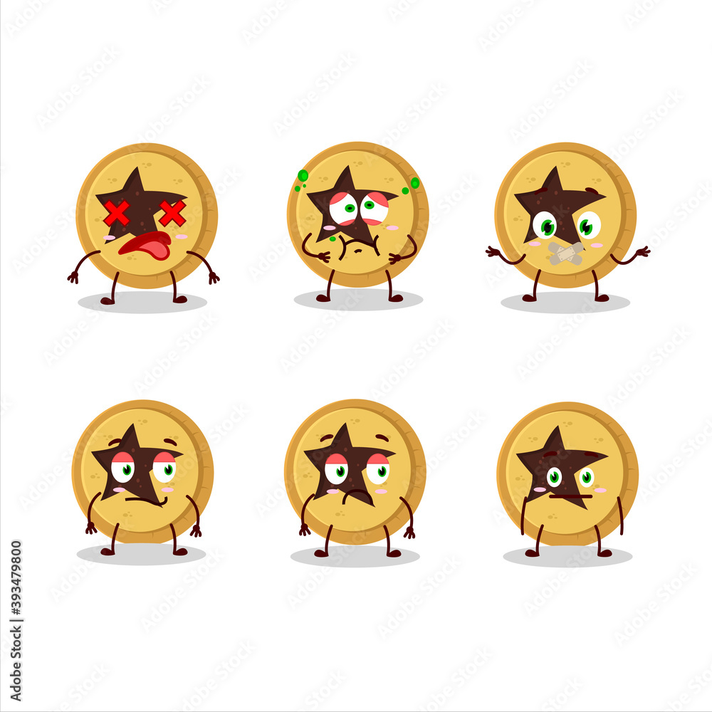 Bread star cartoon character with nope expression