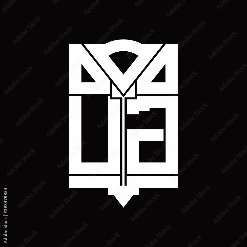 UG Logo monogram with shield emblem shape design template UG Logo monogram with shield emblem shape design template