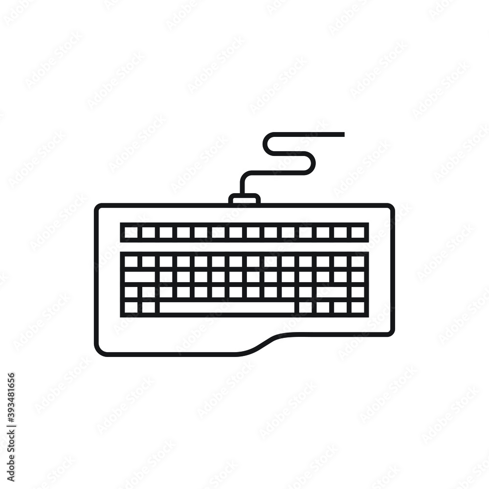 Keyboard icon design isolated on white background Keyboard icon design isolated on white background
