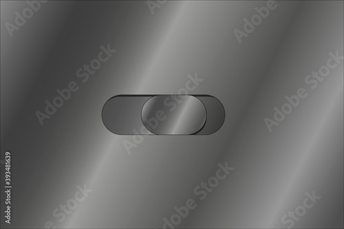 switch with metallic gradient turn on and off vector illustration for web design
