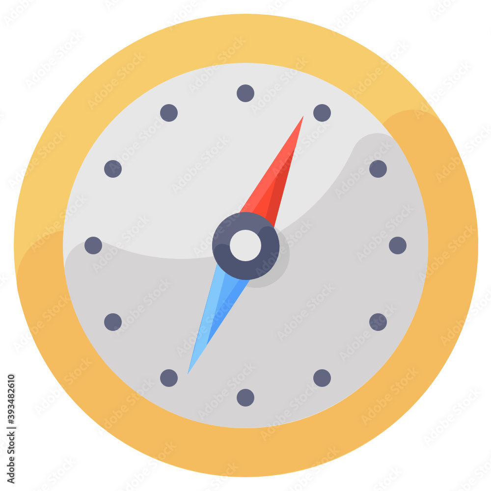 A directional instrument, compass flat icon
A directional instrument, compass flat icon