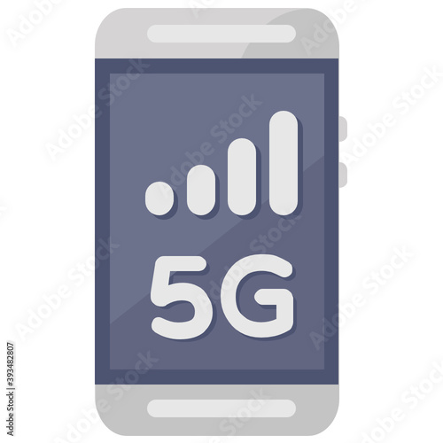 
Trendy design of mobile signals icon, flat vector style 
