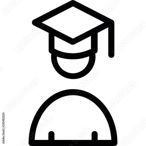 
Mortarboard Flat Vector Icon
