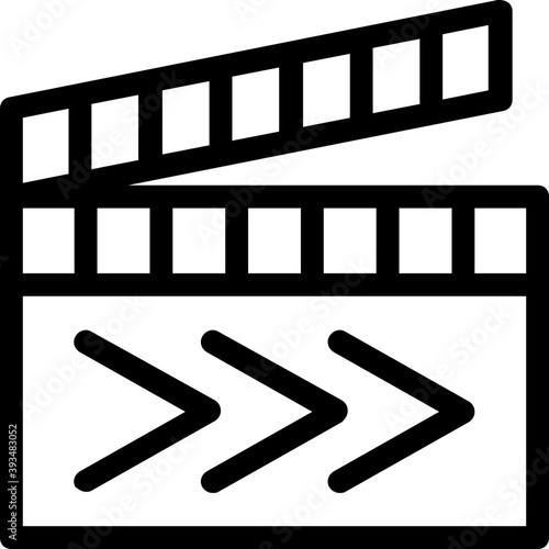 
Clapper Flat Vector Icon
