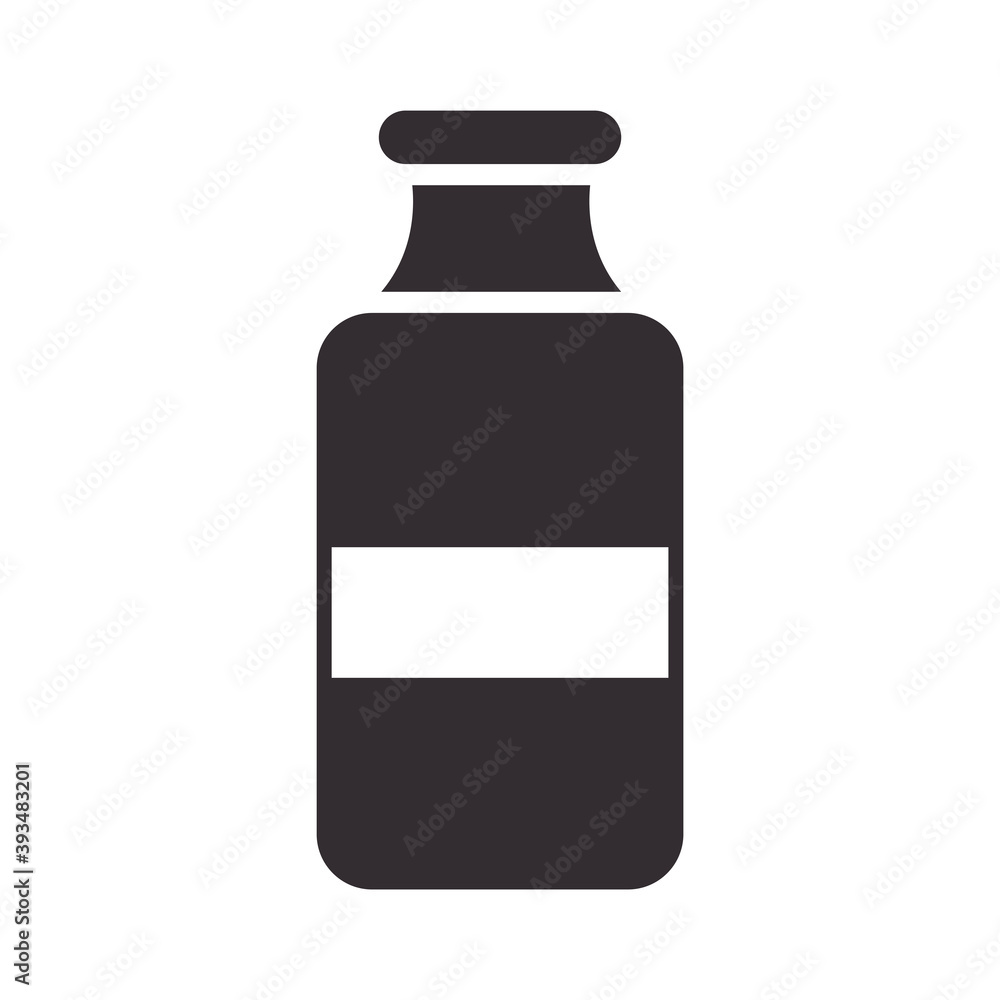 biology medical bottle science element silhouette icon style