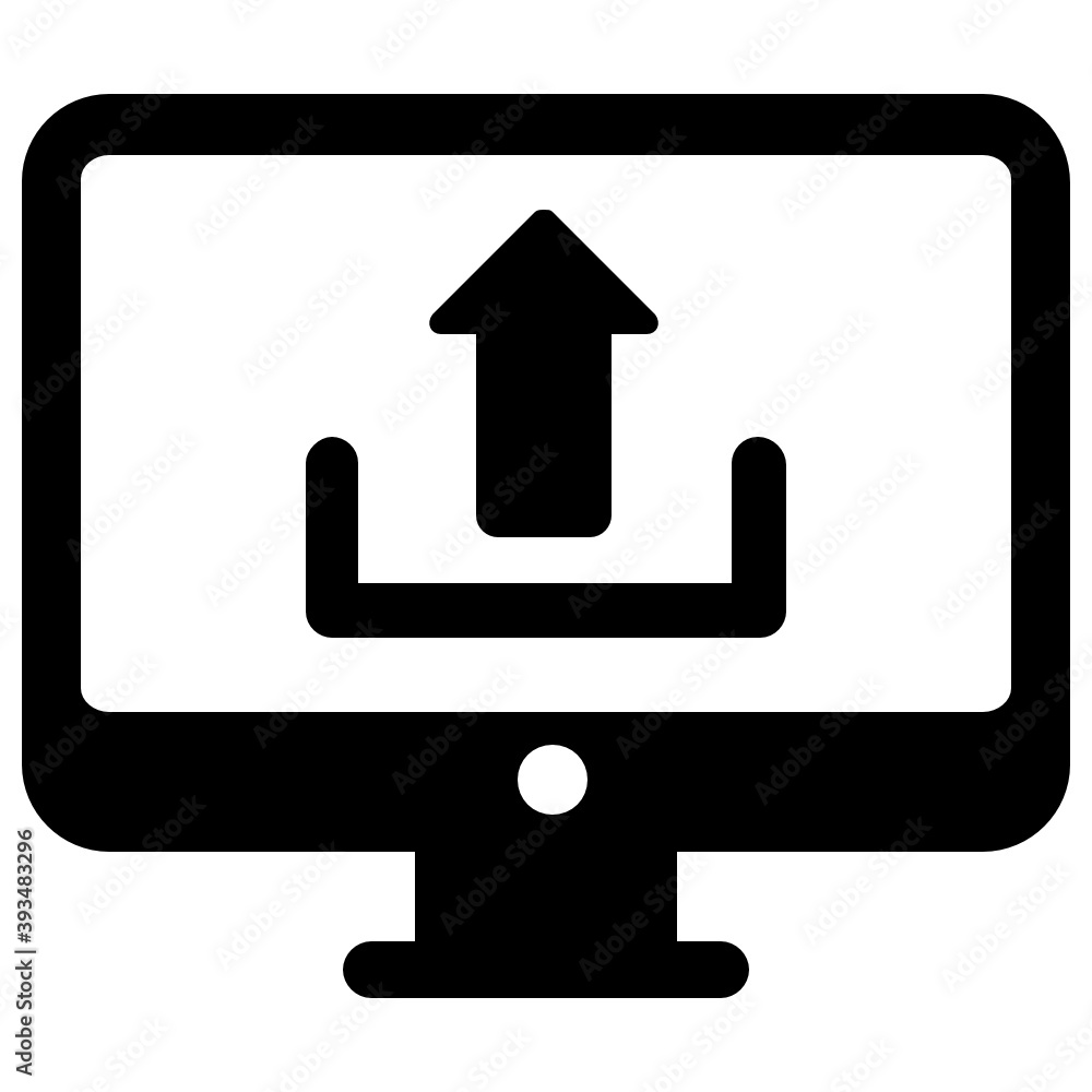 Online upload data, downloading in monitor screen flat icon
Online upload data, downloading in monitor screen flat icon
