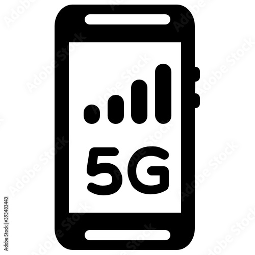  Trendy design of mobile signals icon, flat vector style 