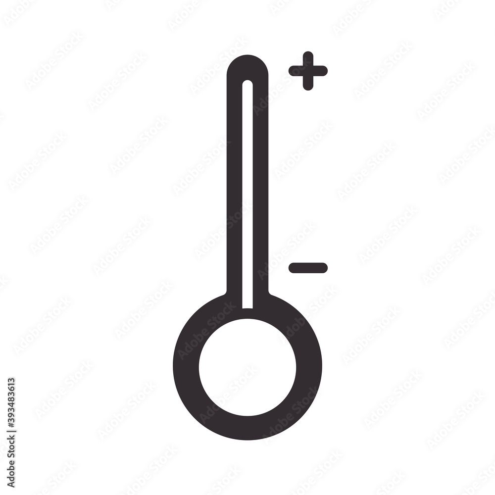 biology thermometer science element silhouette icon style biology thermometer science element silhouette icon style