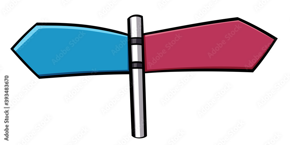 Right and Left Direction signs doodle
Right and Left Direction signs doodle
