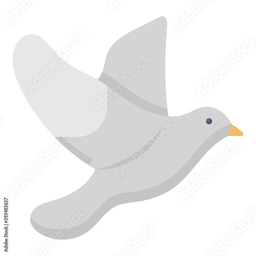  Flying bird flat icon design, dove flat icon style 