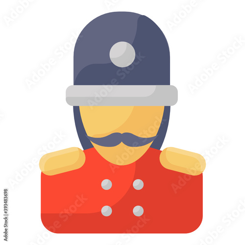 
Icon of a security guard in editable design
