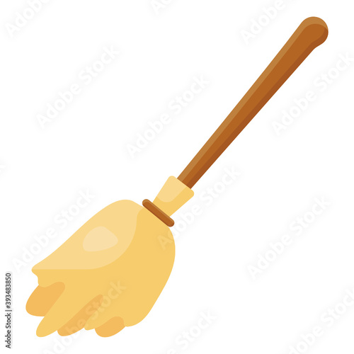 
Witch broom icon design, vector of broomstick 
