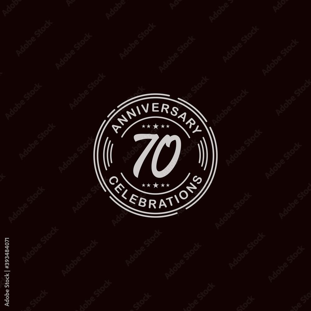 70 Years Anniversary Celebration Retro Vector Template Design Illustration 70 Years Anniversary Celebration Retro Vector Template Design Illustration