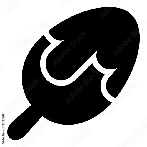 
Chocolate dipped popsicle flat icon
