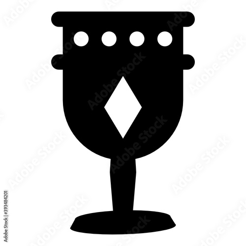 
Drinking vessel, goblet flat vector design 

