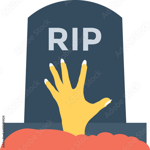 
Gravestone Vector Icon 
