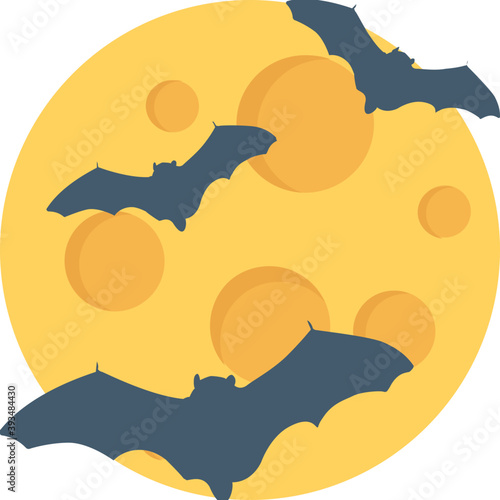 
Halloween Bat Vector Icon
