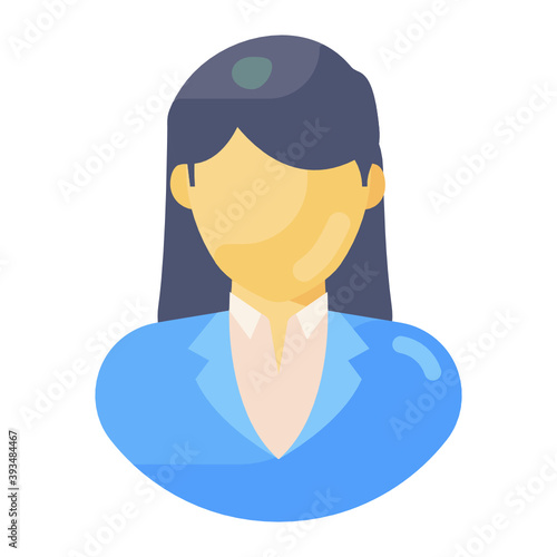  A flat design of businesswoman icon 