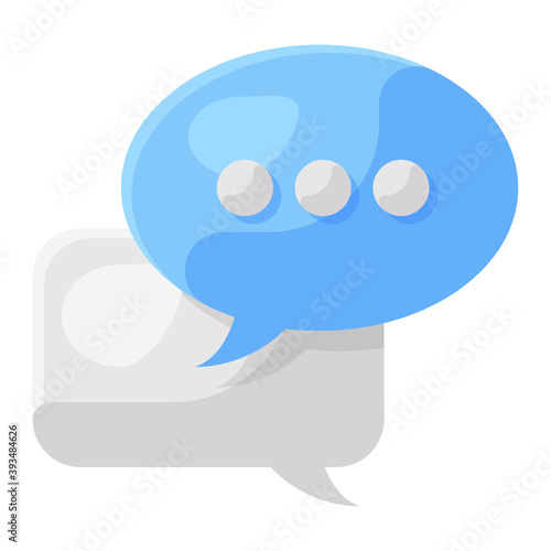Two chat bubbles denoting communication icon