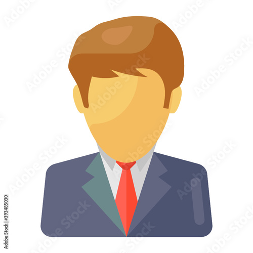 
A flat style of businessman icon
