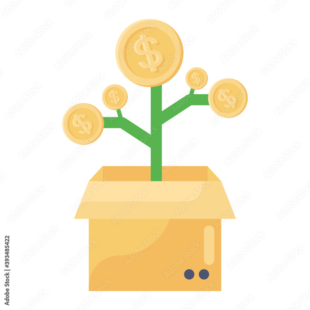 An icon design of investment growth, dollar plant vector
An icon design of investment growth, dollar plant vector