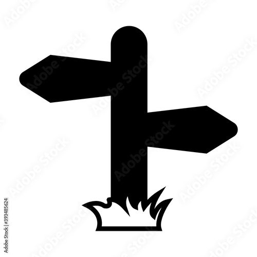 
Flat vector design of direction board, guidepost icon.
