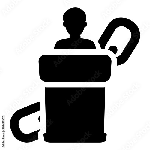 
Flat icon of orator, editable vector 
