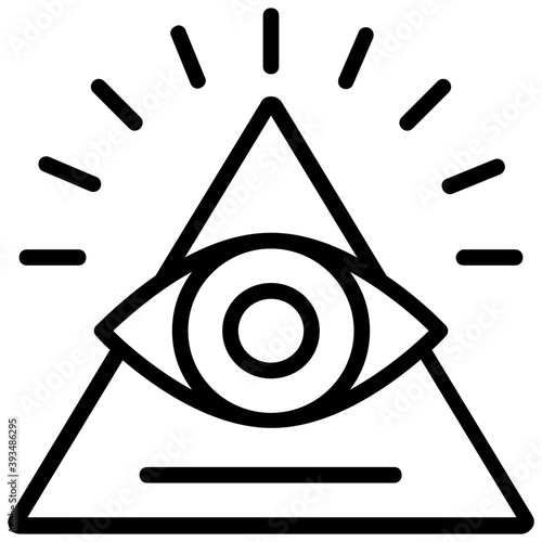 
Pyramid with eye. Global power or world preview
